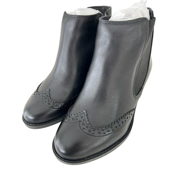 David Tate Tilly Black Nappa Leather Bootie Size 7 WW, Ankle Height, Zip Closure - Picture 7 of 8